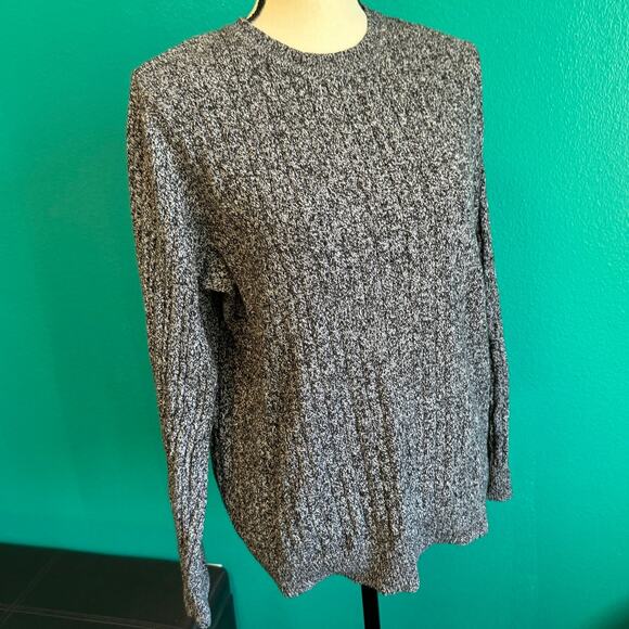 Kim Rogers Dark Gray Speckled Knit Pullover Sweater Large - Picture 7 of 10